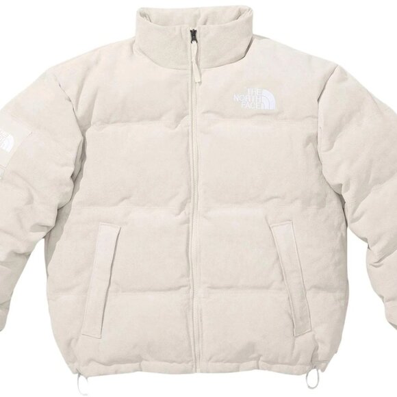 NWT Supreme The North Face Suede Nuptse Jacket Stone - Picture 10 of 11